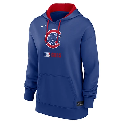 Chicago Cubs Authentic Collection Women's Nike Therma MLB Pullover Hoodie