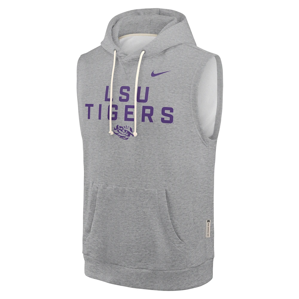 LSU Sideline Men's Nike Dri-FIT College Sleeveless Pullover Hoodie