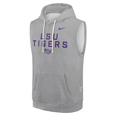 LSU Sideline Men's Nike Dri-FIT College Sleeveless Pullover Hoodie