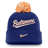 Baltimore Orioles Peak Men's Nike MLB Cuffed Pom Beanie