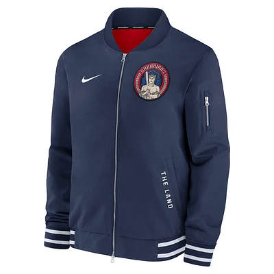 Cleveland Guardians Authentic Collection City Connect Men's Nike MLB Full-Zip Bomber Jacket
