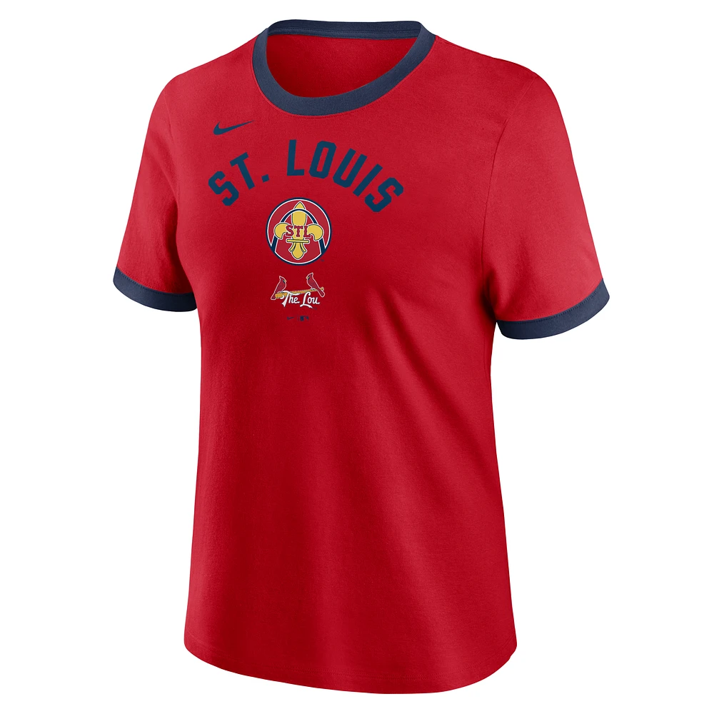 St. Louis Cardinals City Connect Women's Nike MLB Ringer T-Shirt