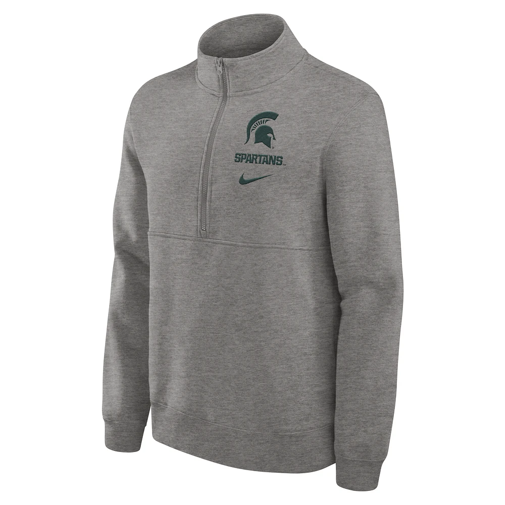 Michigan State Spartans Primetime Club Men's Nike College 1/2-Zip Crew