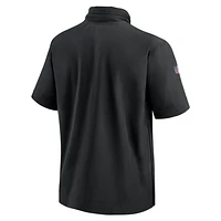 Atlanta Falcons Sideline Coach Men's Nike NFL 1/2-Zip Short-Sleeve Hooded Jacket