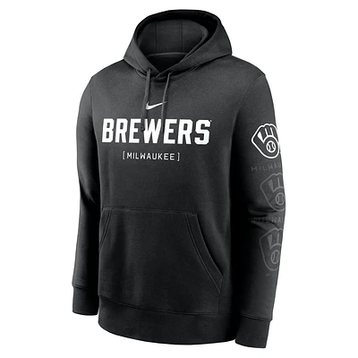 Milwaukee Brewers Fashion Club Men's Nike MLB Pullover Hoodie