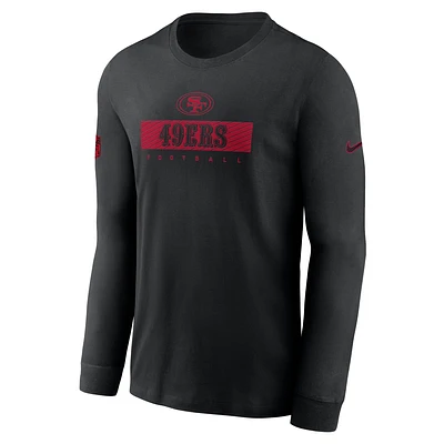 San Francisco 49ers Sideline Team Issue Men's Nike Dri-FIT NFL Long-Sleeve T-Shirt