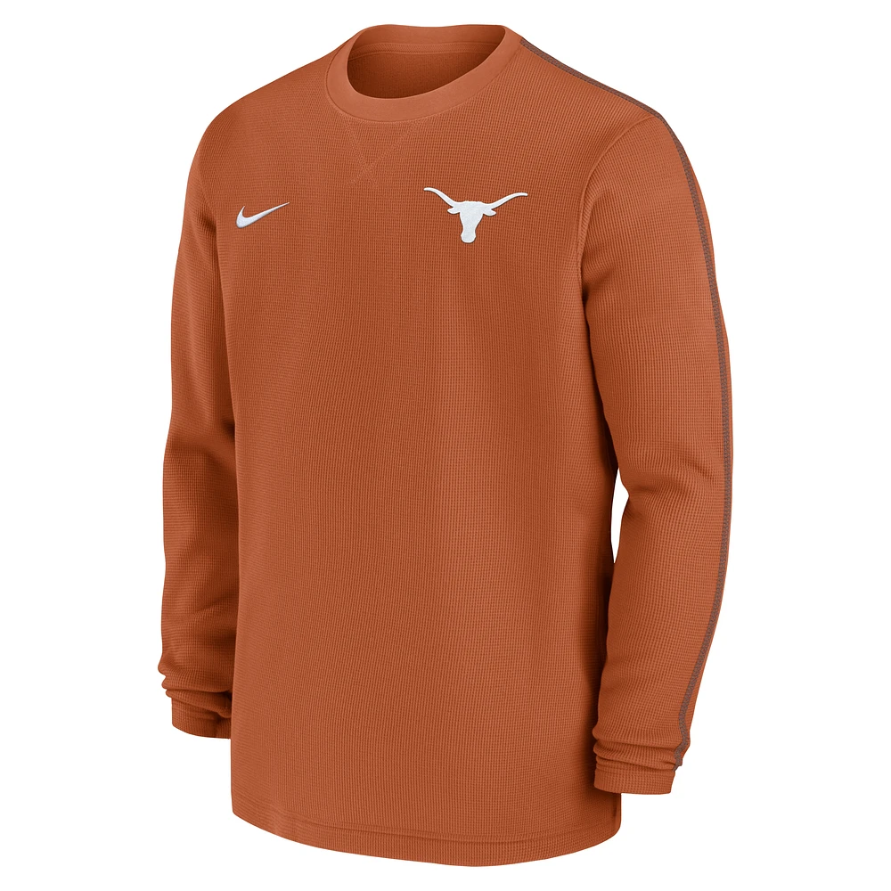 Texas Longhorns Sideline Coach Men's Nike College Long-Sleeve Top