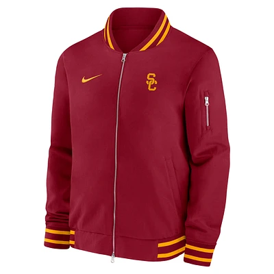 USC Trojans Sideline Men's Nike College Full-Zip Bomber Jacket