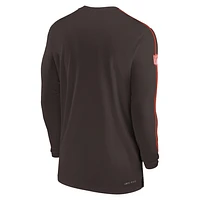 Cleveland Browns Sideline Coach Men's Nike Dri-FIT NFL Long-Sleeve Top