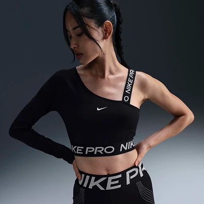 Nike Pro Shine Women's Dri-FIT Asymmetrical Cropped Top