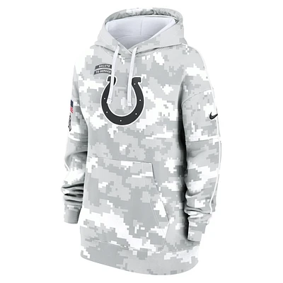 Indianapolis Colts Salute to Service Primary Edge Club Women's Nike NFL Pullover Hoodie