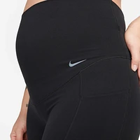 Nike Zenvy (M) Women's Gentle-Support High-Waisted 8" Biker Shorts with Pockets (Maternity)