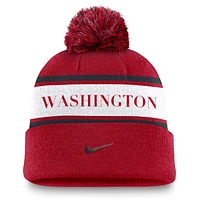 Washington Nationals Team Stripe Peak Men's Nike MLB Cuffed Pom Beanie