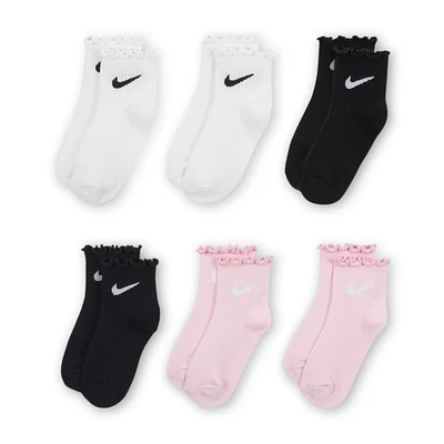 Nike Little Kids' Lettuce Welt Ankle Socks (6 Pairs)