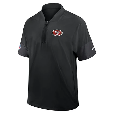 San Francisco 49ers Sideline Coach Men's Nike NFL 1/2-Zip Short-Sleeve Jacket