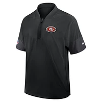 San Francisco 49ers Sideline Coach Men's Nike NFL 1/2-Zip Short-Sleeve Jacket