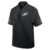 Philadelphia Eagles Sideline Coach Men's Nike NFL 1/2-Zip Short-Sleeve Jacket