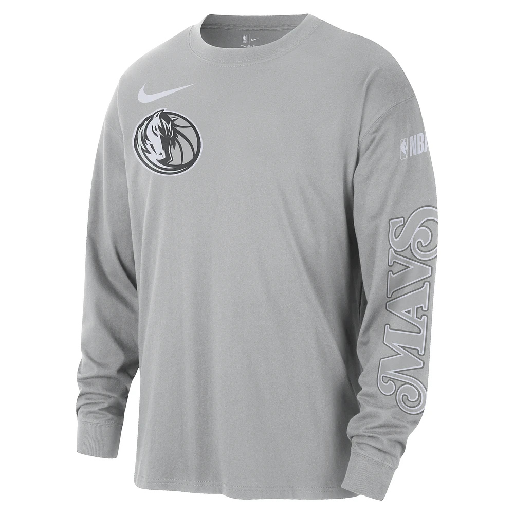 Dallas Mavericks Courtside City Edition Men's Nike NBA Max90 Long-Sleeve T-Shirt