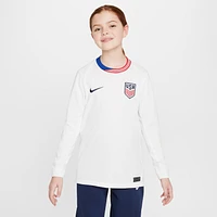 USWNT 2024 Stadium Home Big Kids' Nike Dri-FIT Soccer Long-Sleeve Replica Jersey