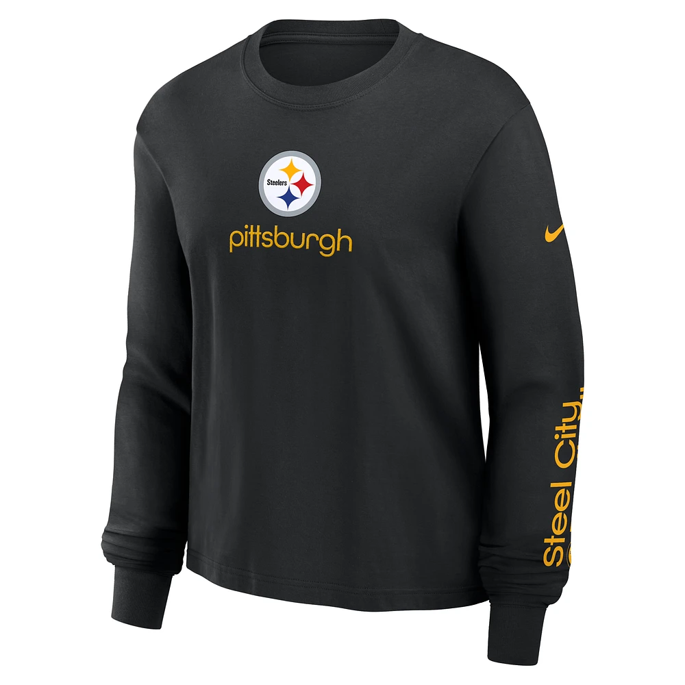 Pittsburgh Steelers Boxy Women's Nike NFL Long-Sleeve T-Shirt