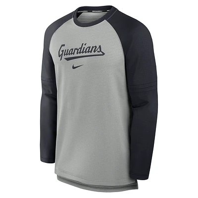 Cleveland Guardians Authentic Collection Game Time Men's Nike Breathe MLB Long-Sleeve T-Shirt