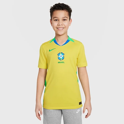 Brazil 2025 Stadium Home (Women's Team) Big Kids' Nike Dri-FIT Soccer Replica Jersey