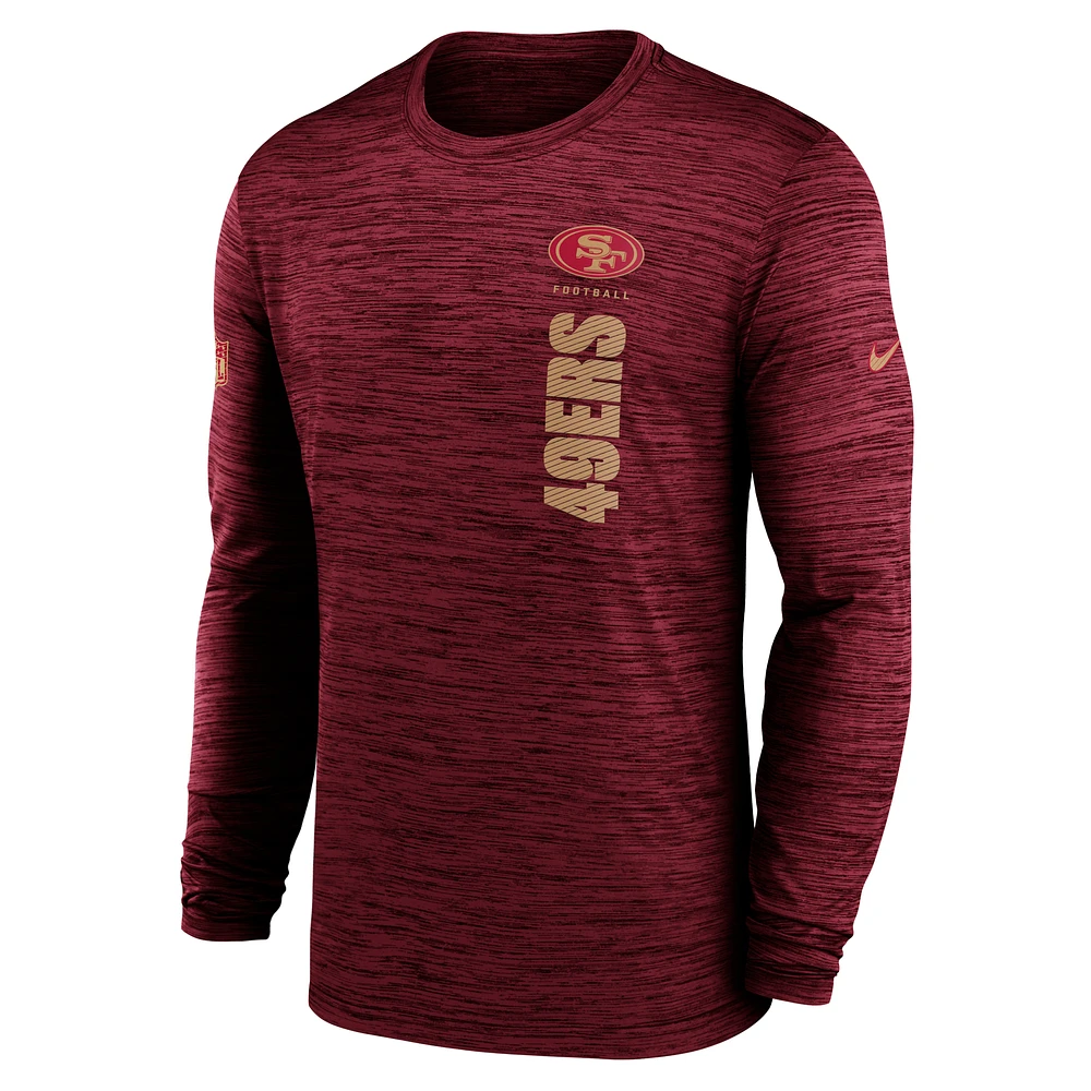 San Francisco 49ers Sideline Velocity Men's Nike Dri-FIT NFL Long-Sleeve T-Shirt