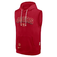 San Francisco 49ers Sideline Men's Nike Dri-FIT NFL Sleeveless Pullover Hoodie