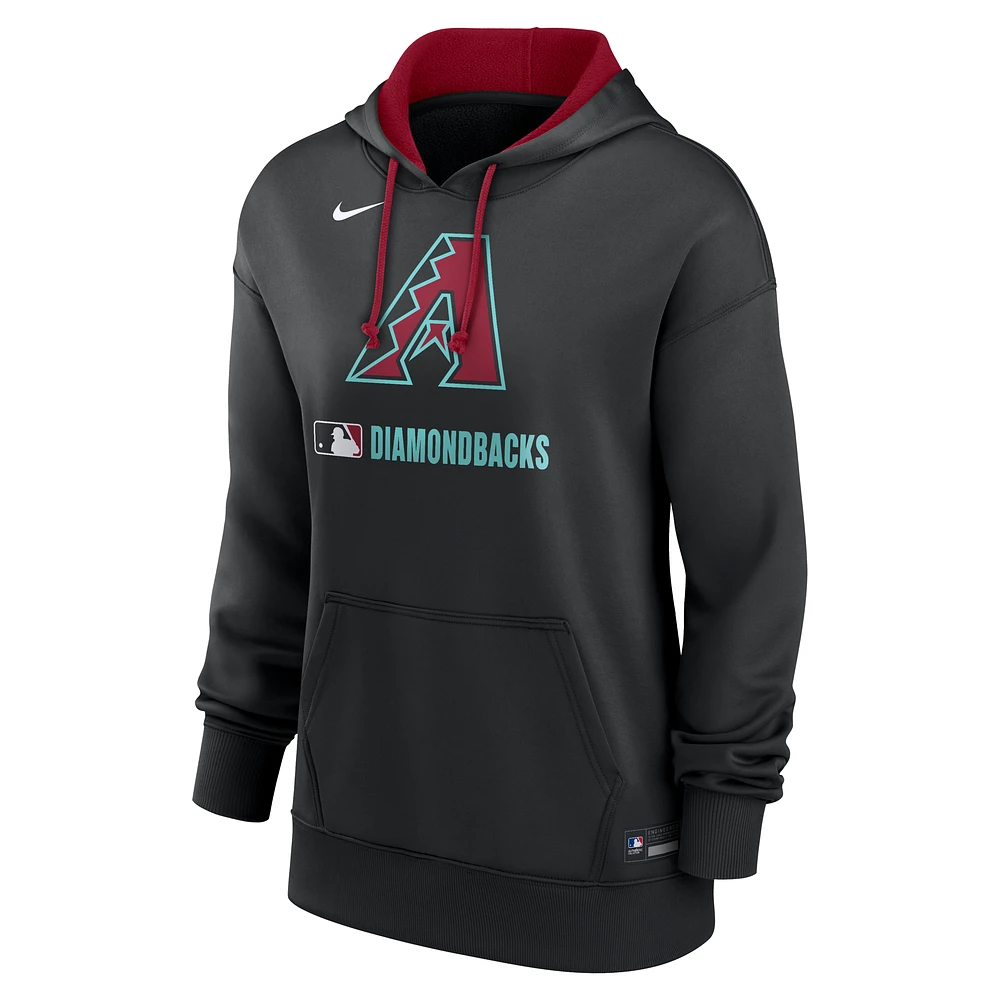 Arizona Diamondbacks Authentic Collection Women's Nike Therma MLB Pullover Hoodie