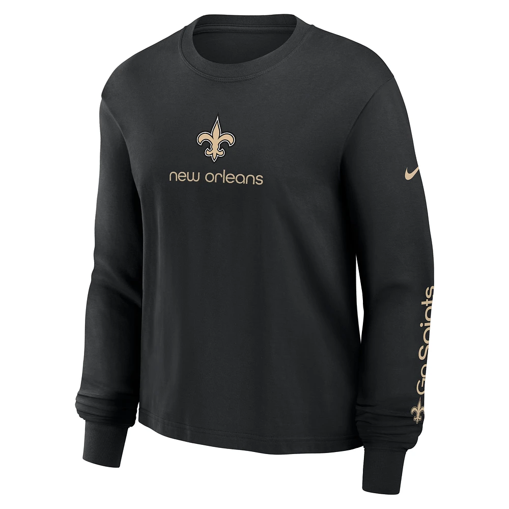 New Orleans Saints Boxy Women's Nike NFL Long-Sleeve T-Shirt