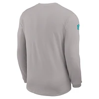 Miami Dolphins Sideline Coach Men's Nike Dri-FIT NFL Long-Sleeve Top