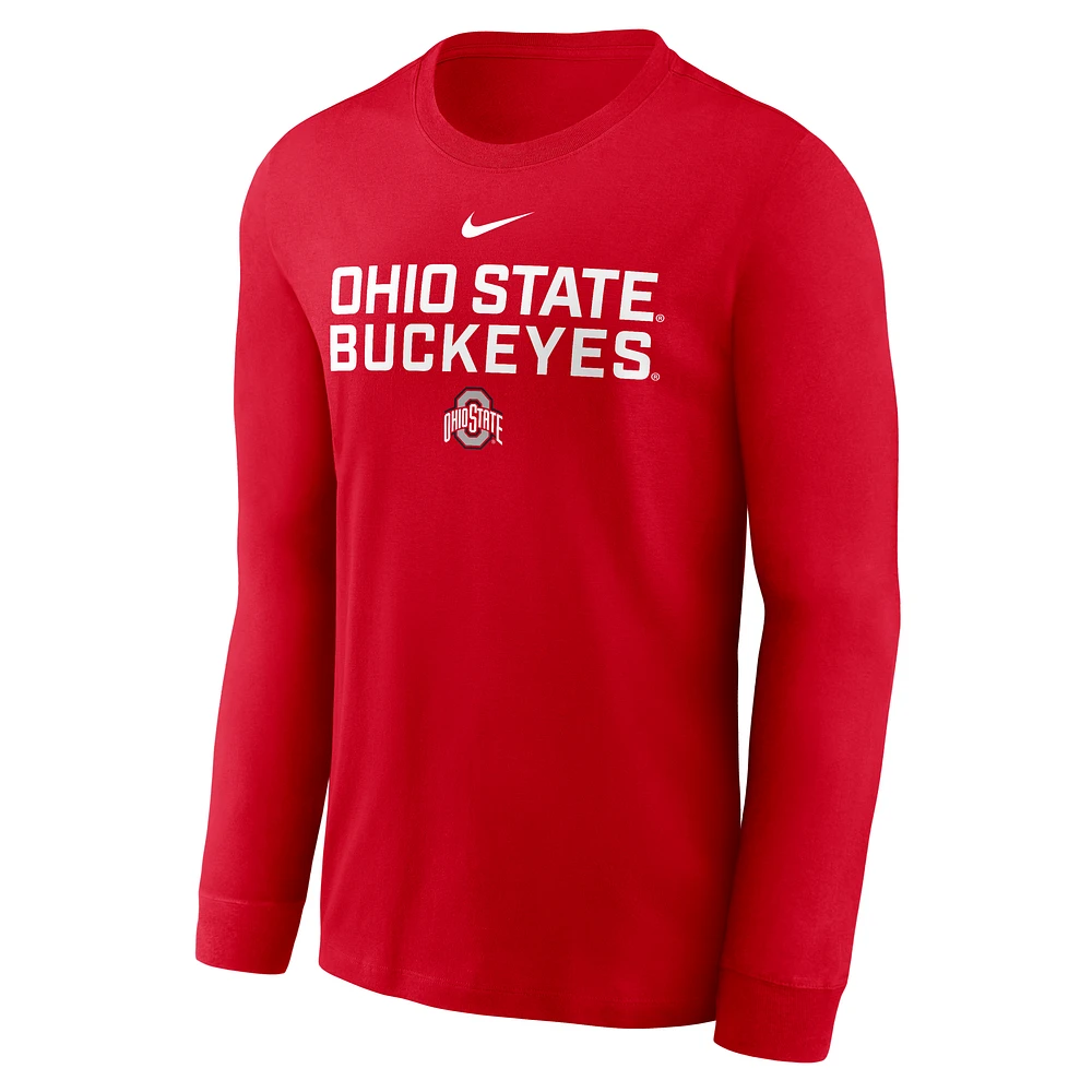 Ohio State Sideline Men's Nike Dri-FIT College Long-Sleeve T-Shirt