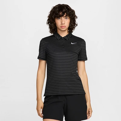 Nike Victory Women's Dri-FIT Short-Sleeve Striped Golf Polo