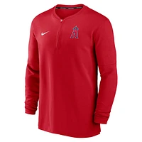 Los Angeles Angels Authentic Collection Game Time Men's Nike Dri-FIT MLB 1/2-Zip Long-Sleeve Top