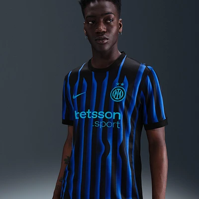 Inter Milan 2025/26 Stadium Home Men's Nike Dri-FIT Soccer Replica Jersey