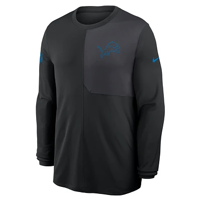 Detroit Lions Sideline Coach Men's Nike Dri-FIT NFL Long-Sleeve Top