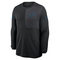 Detroit Lions Sideline Coach Men's Nike Dri-FIT NFL Long-Sleeve Top