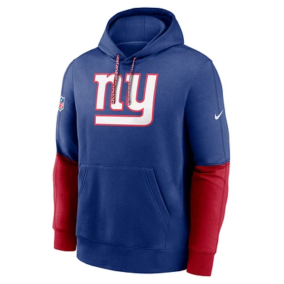 New York Giants Sideline Team Issue Club Men's Nike NFL Pullover Hoodie