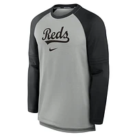 Cincinnati Reds Authentic Collection Game Time Men's Nike Breathe MLB Long-Sleeve T-Shirt