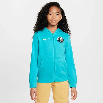 Club América Big Kids' (Boys') Nike Soccer Full-Zip French Terry Hoodie