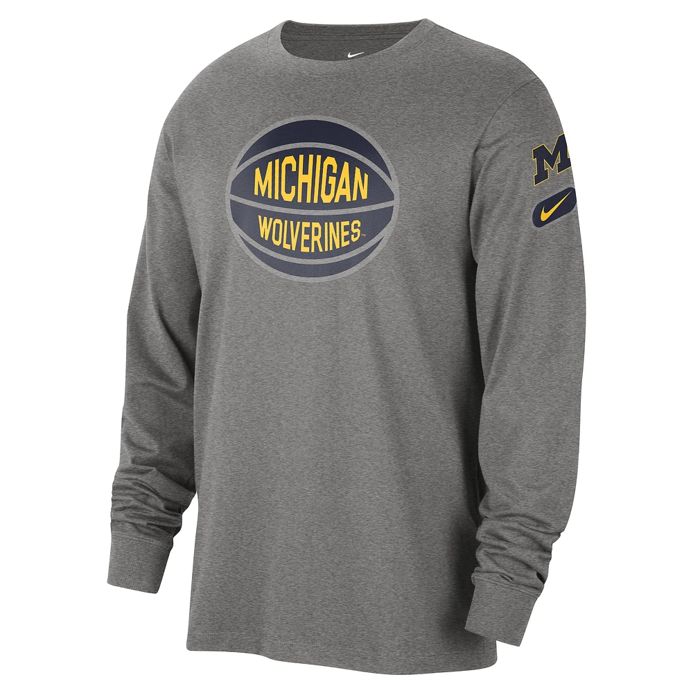 Michigan Fast Break Men's Nike College Long-Sleeve T-Shirt