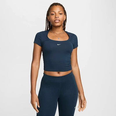 Nike Sportswear Chill Knit Women's Short-Sleeve Square-Neck Top