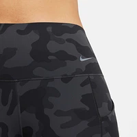 Nike Universa Women's Medium-Support High-Waisted 8" Camo Biker Shorts with Pockets