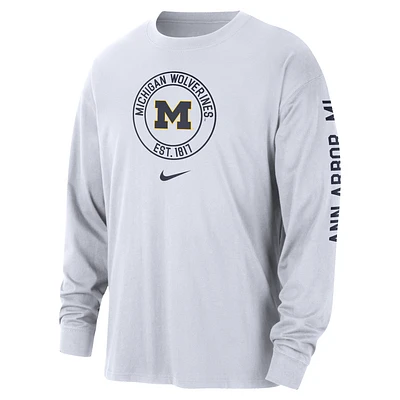 Michigan Max90 Men's Nike College Long-Sleeve T-Shirt