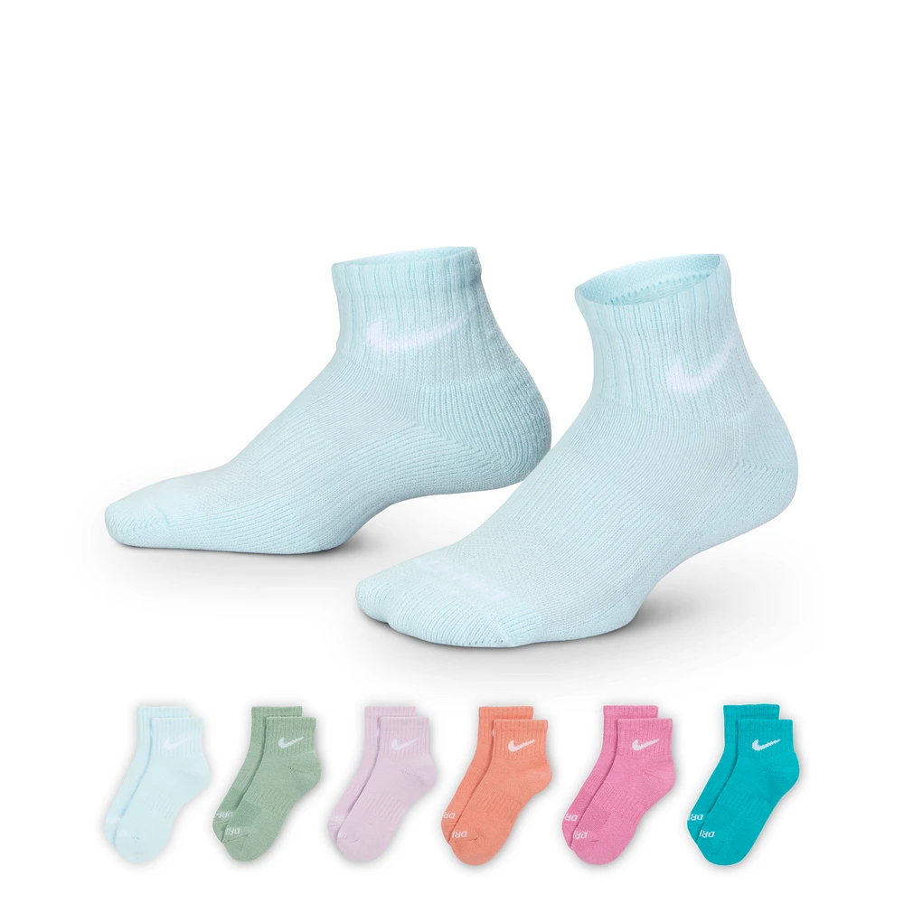 Nike Dri-FIT Performance Basics Little Kids' Ankle Socks (6 Pairs)