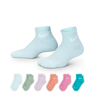 Nike Dri-FIT Performance Basics Little Kids' Ankle Socks (6 Pairs)