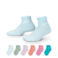Nike Dri-FIT Performance Basics Little Kids' Ankle Socks (6 Pairs)