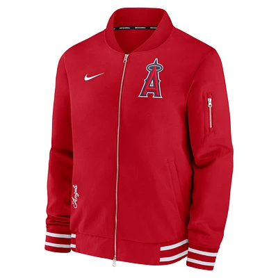 Los Angeles Angels Authentic Collection Men's Nike MLB Full-Zip Bomber Jacket