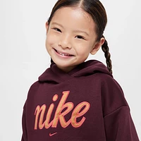 Nike Sportswear Club Little Kids' Fleece Boxy Graphic Pullover Hoodie