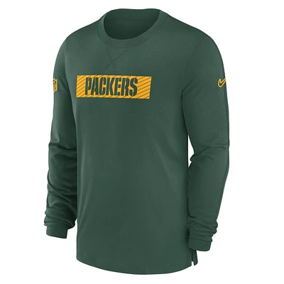 Green Bay Packers Sideline Player Team Issue Men’s Nike Dri-FIT Long-Sleeve Top